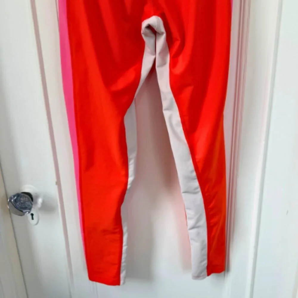 SAGE COLLECTIVE Orange Pink Colorblock Legging Size XS - Picture 3 of 16